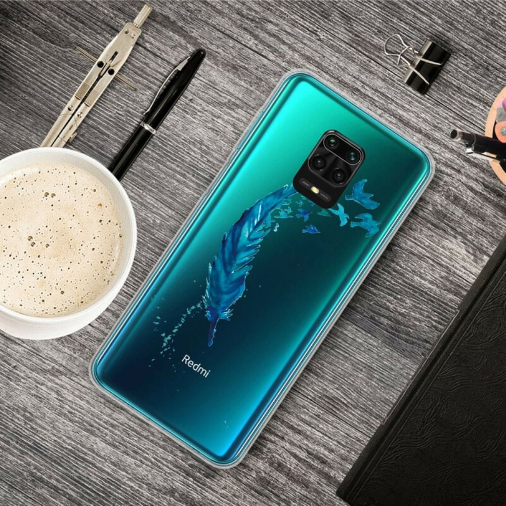 Kryt Na Xiaomi Redmi Note 9S / Note 9 Pro Krásné Modré Pírko