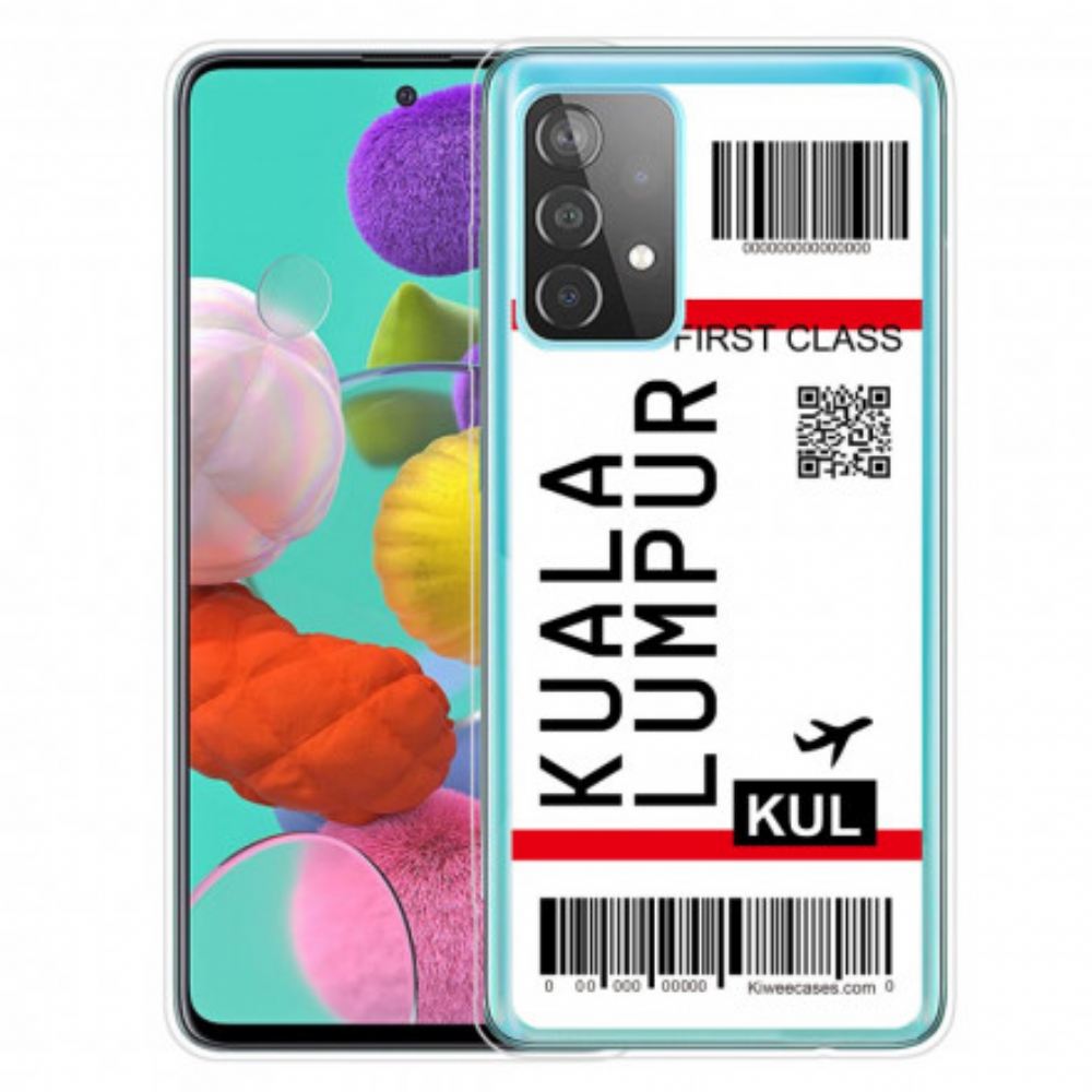 Kryt Na Samsung Galaxy A52 4G / A52 5G / A52s 5G Palubní Vstupenka Do Kuala Lumpur