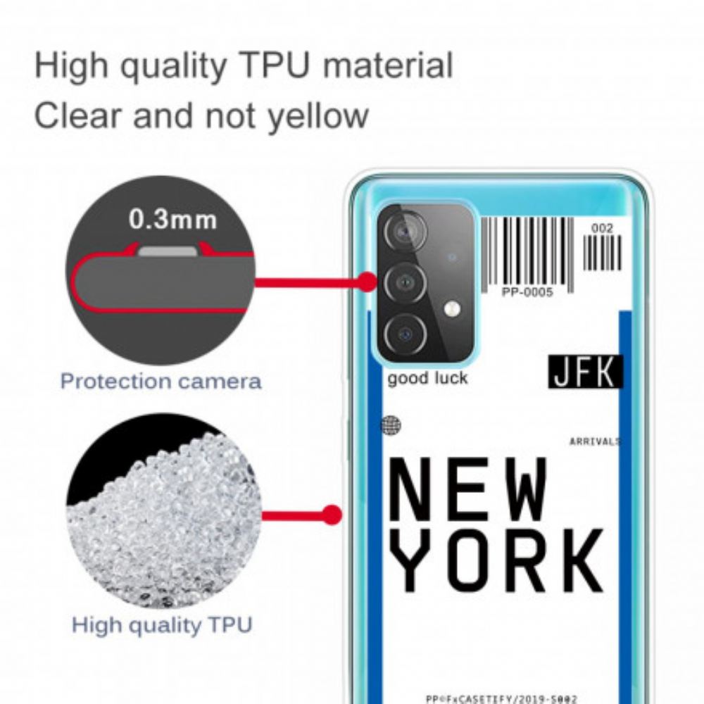 Kryt Na Samsung Galaxy A52 4G / A52 5G / A52s 5G Palubní Vstupenka Do New Yorku