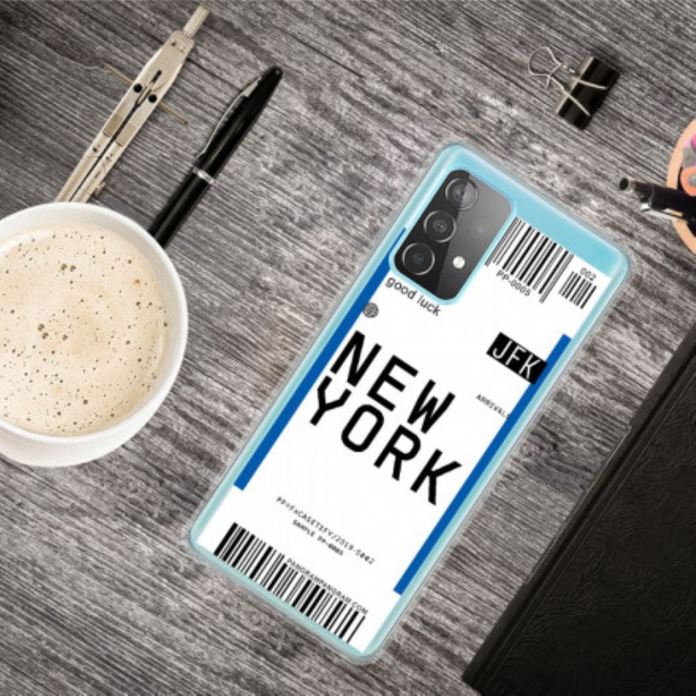 Kryt Na Samsung Galaxy A52 4G / A52 5G / A52s 5G Palubní Vstupenka Do New Yorku