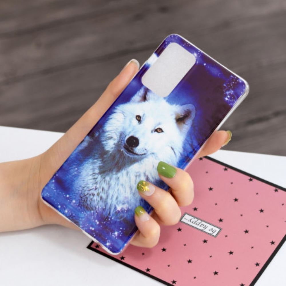 Kryty Na Mobil Na Samsung Galaxy A52 4G / A52 5G / A52s 5G Fluorescenční Série Wolf