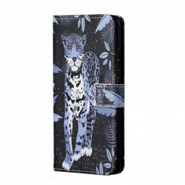 Flipové Pouzdro Na Xiaomi Redmi 10 Na Lana Strappy Leopard