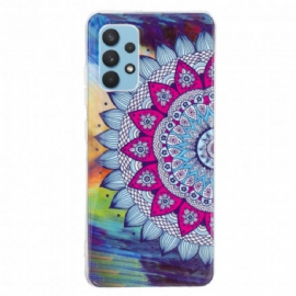 Kryt Na Samsung Galaxy A32 4G Fluorescenční Barevná Mandala