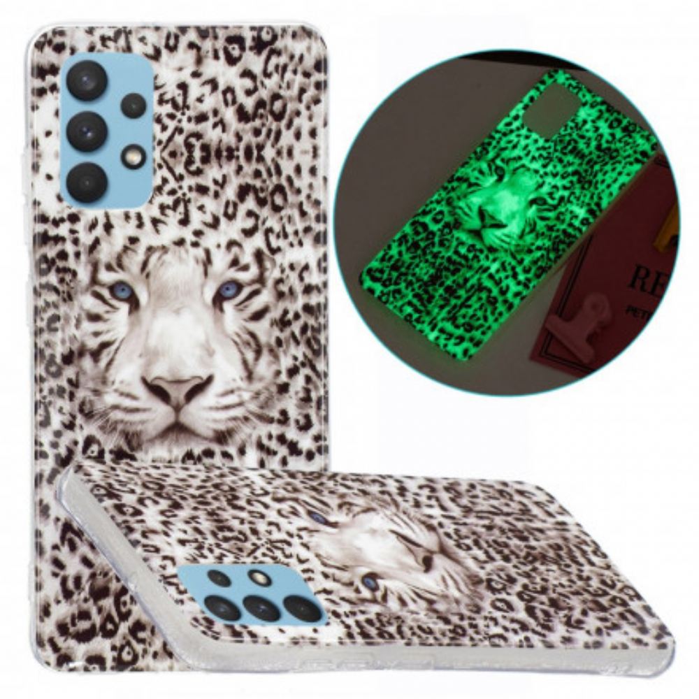 Kryt Na Samsung Galaxy A32 4G Fluorescenční Leopard