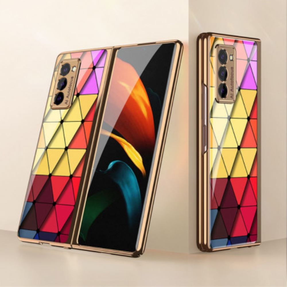 Kryt Na Samsung Galaxy Z Fold 2 Trojúhelníky Z Tvrzeného Skla Gkk