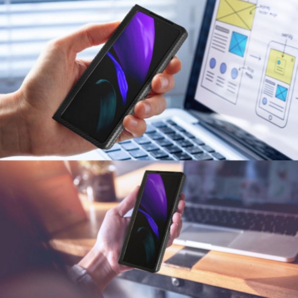 Kryty Na Mobil Na Samsung Galaxy Z Fold 2 Texturované S Podporou Hands Free