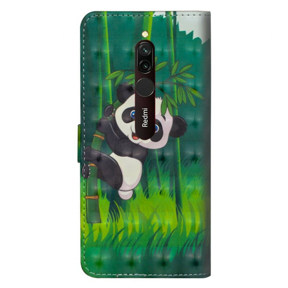 Flipové Pouzdro Na Xiaomi Redmi 8 Panda A Bambus