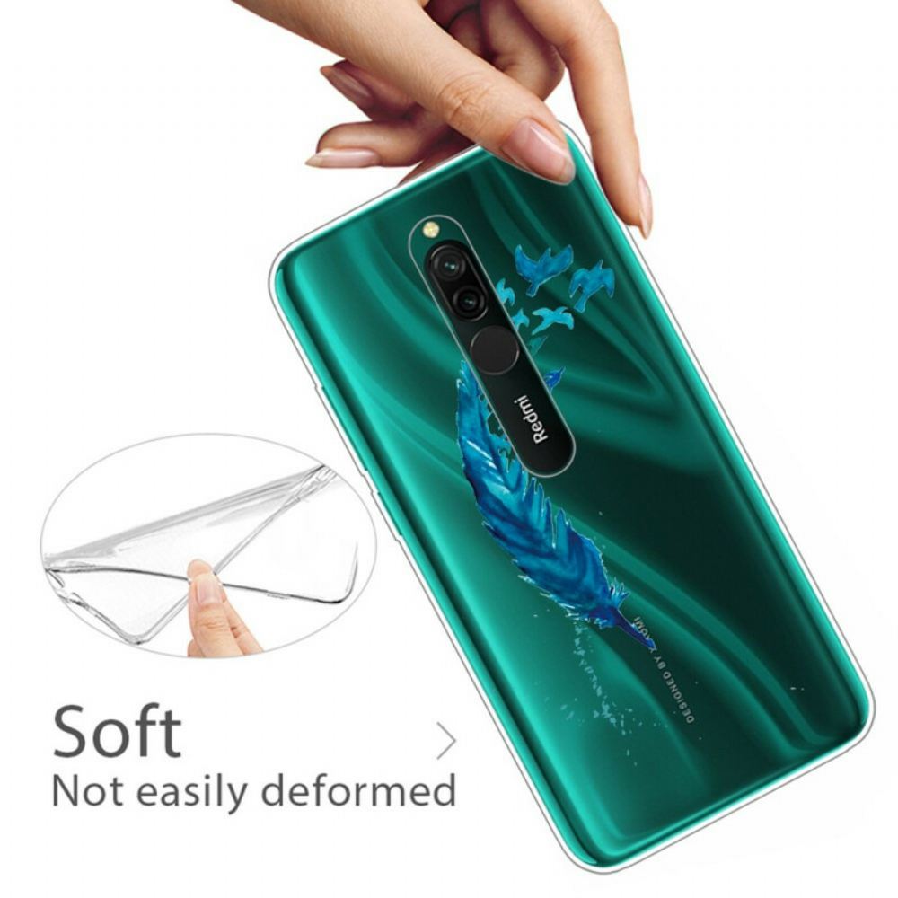 Kryt Na Xiaomi Redmi 8 Krásné Modré Pírko