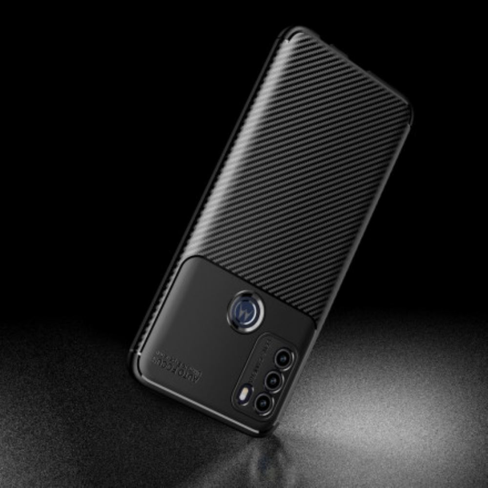 Kryt Na Moto G50 Flexibilní Textura Uhlíkových Vláken