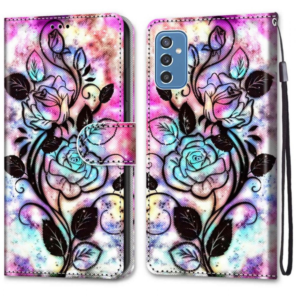 Flipové Pouzdro Na Samsung Galaxy M52 5G Psychedelická Růžová