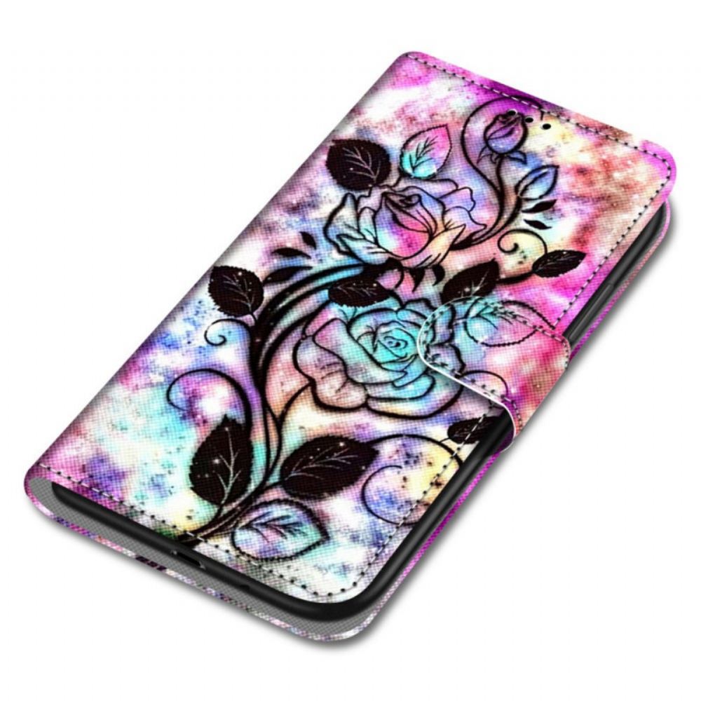 Flipové Pouzdro Na Samsung Galaxy M52 5G Psychedelická Růžová