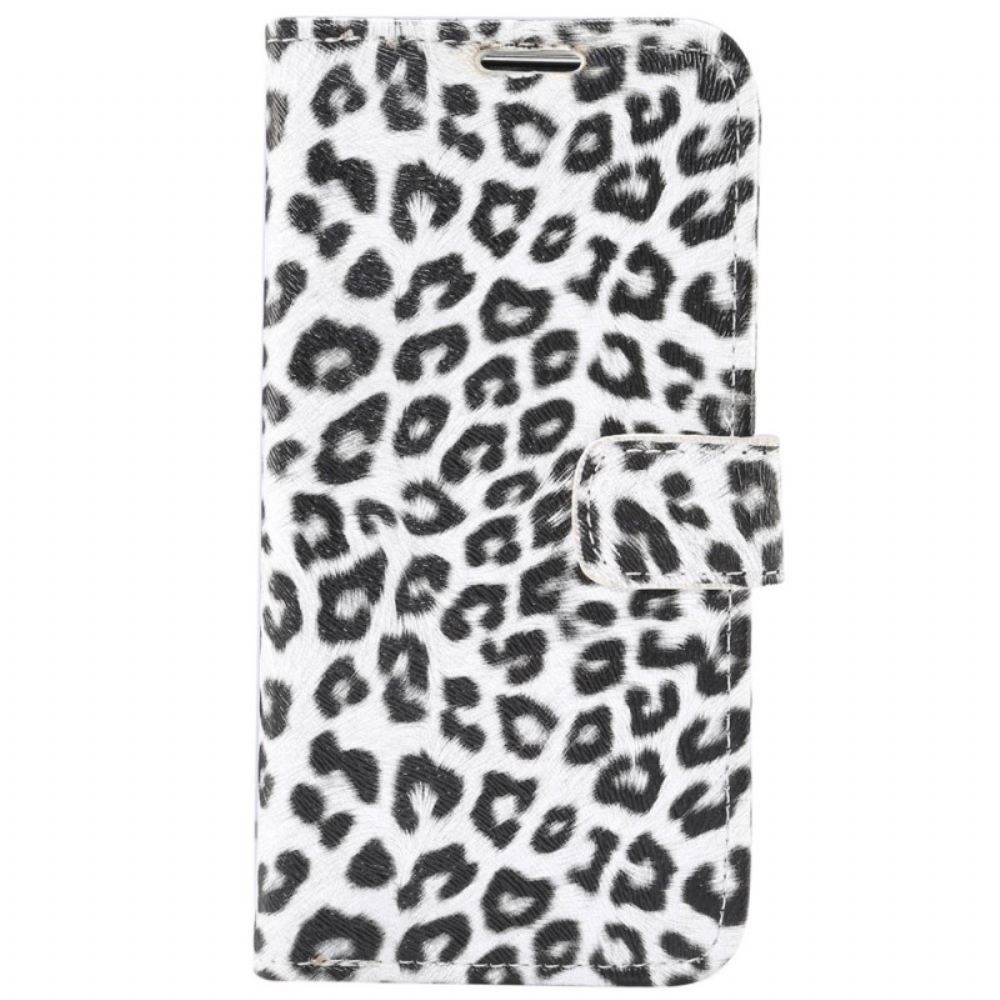 Kožené Pouzdro Na iPhone 14 Leopard