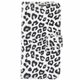 Kožené Pouzdro Na iPhone 14 Leopard