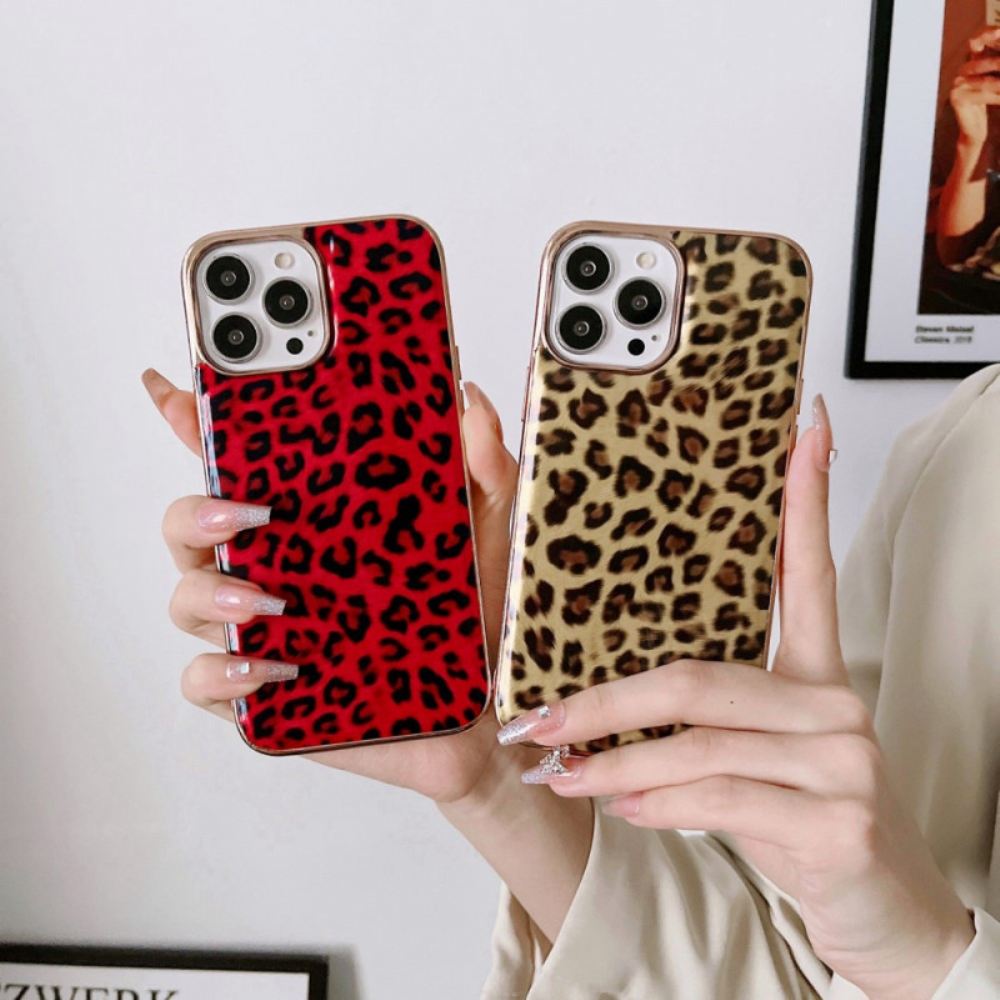 Kryt Na iPhone 14 Efekt Leopardí Kůže