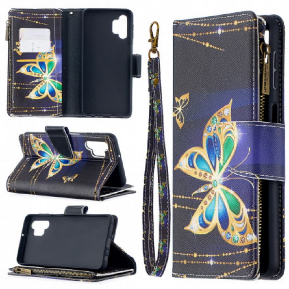 Flipové Pouzdro Na Samsung Galaxy A32 5G Butterflies Art Pouzdro Na Zip