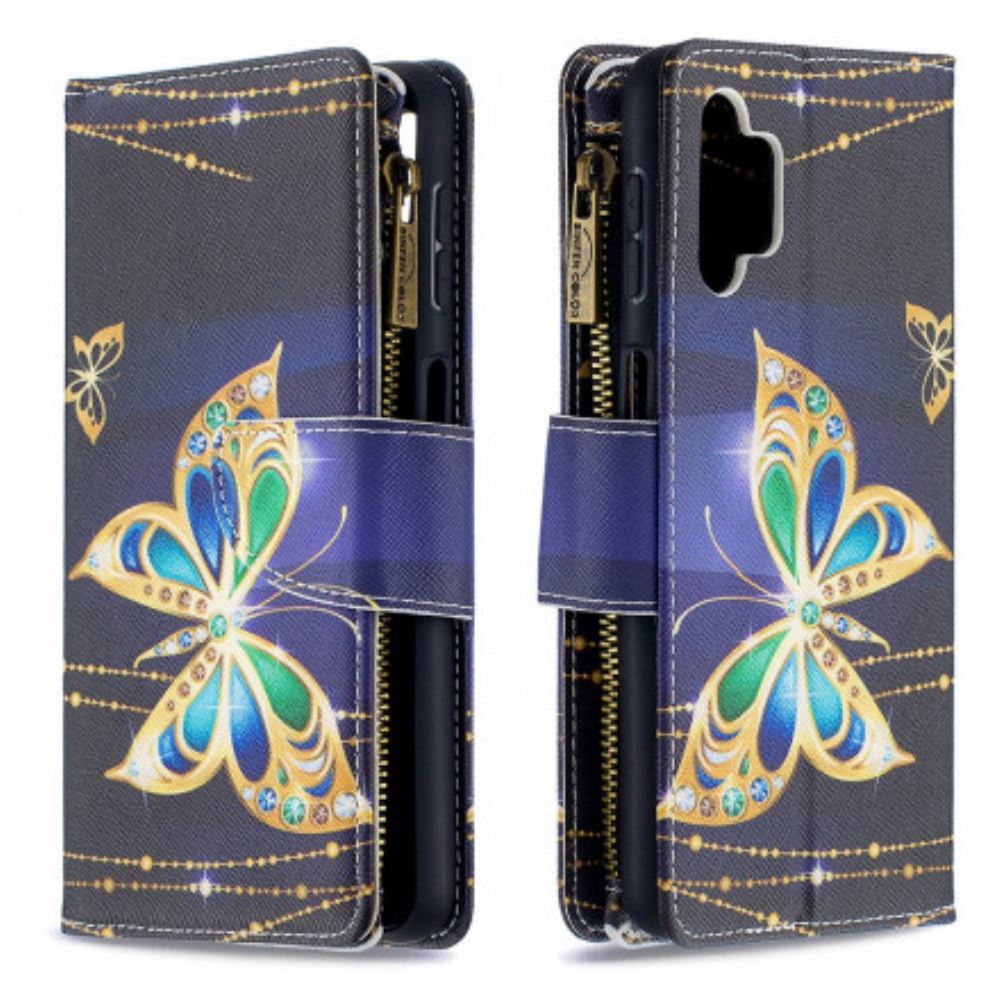 Flipové Pouzdro Na Samsung Galaxy A32 5G Butterflies Art Pouzdro Na Zip