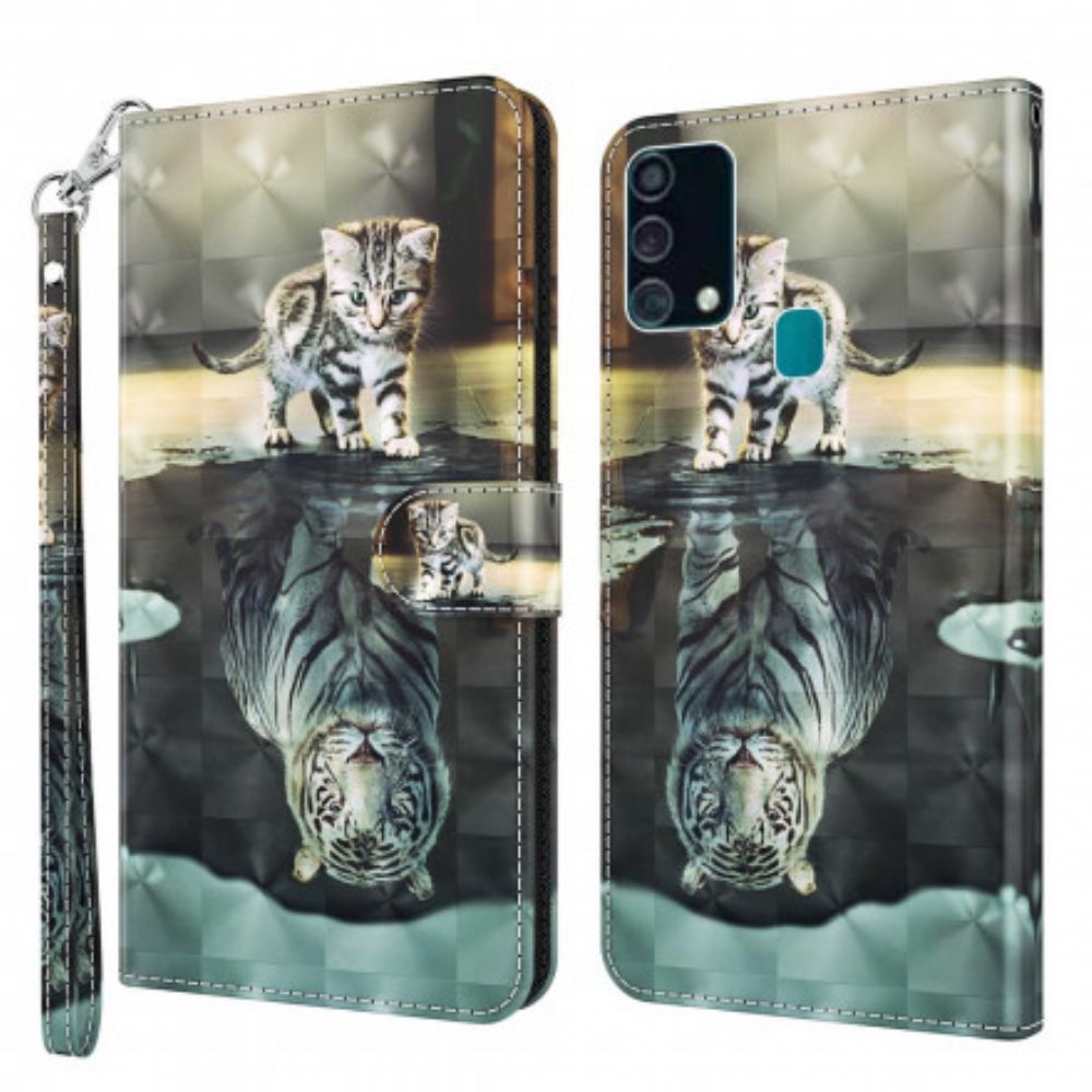 Flipové Pouzdro Na Samsung Galaxy A32 5G Světelná Skvrna Ernest The Tiger