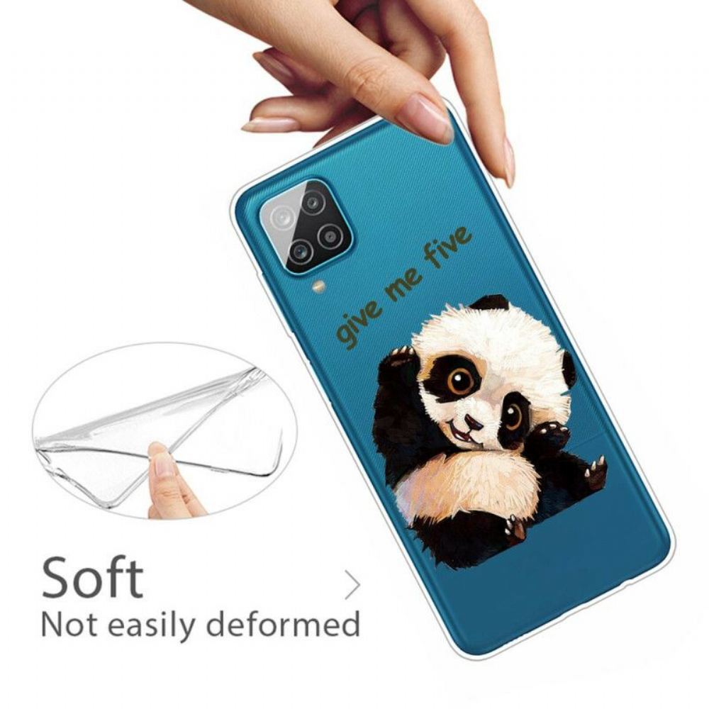 Kryt Na Samsung Galaxy M12 / A12 Bezešvé Panda Dej Mi Pět