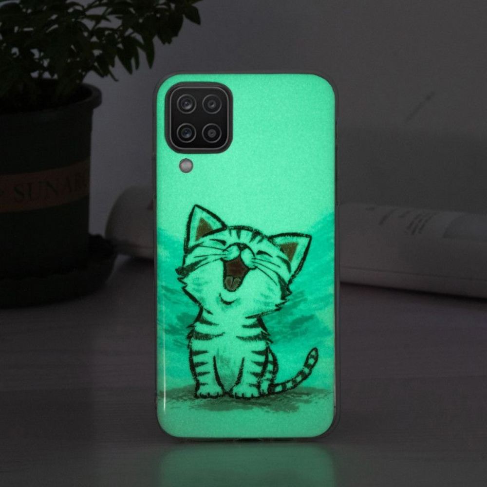 Kryt Na Samsung Galaxy M12 / A12 Fluorescenční Cat