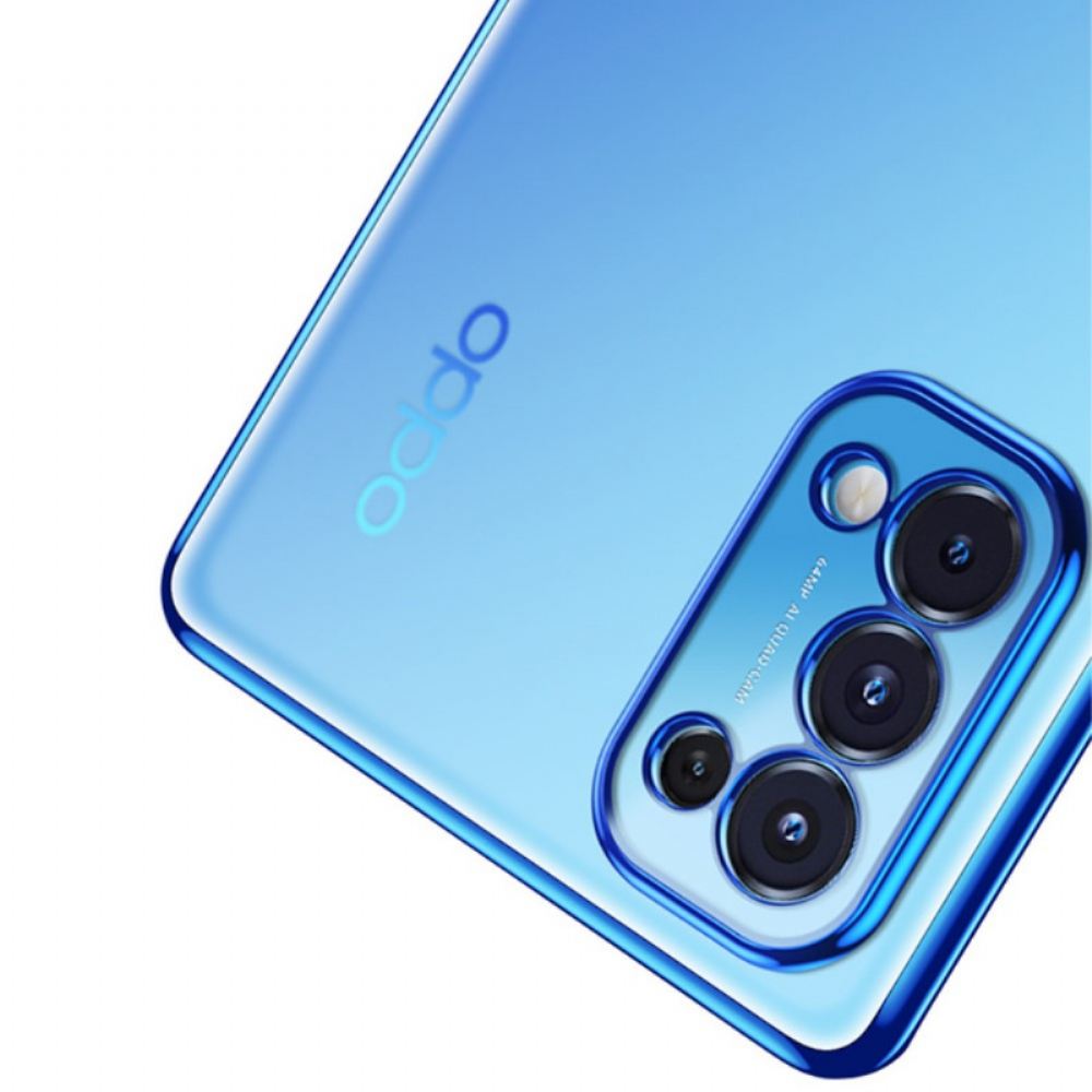 Kryt Na Oppo Find X3 Lite Průhledné Okraje Ve Stylu Kovu Sulada