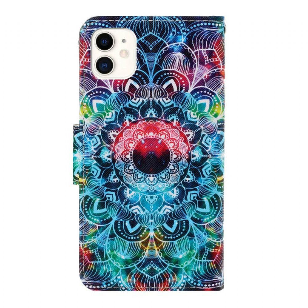 Flipové Pouzdro Na iPhone 12 / 12 Pro Na Lana Okázalá Strappy Mandala