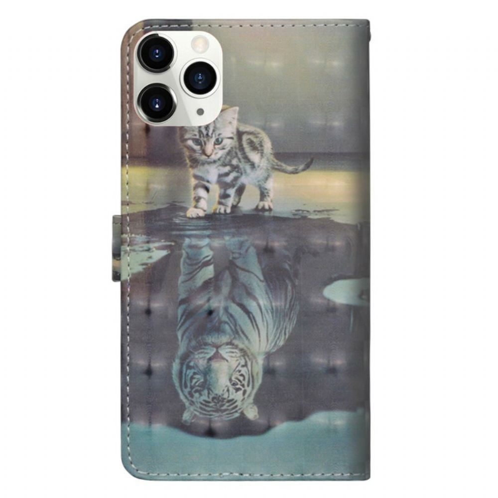 Flipové Pouzdro Na iPhone 12 / 12 Pro Světelná Skvrna Ernest The Tiger