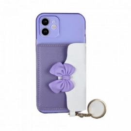 Kryt Na iPhone 12 / 12 Pro Držák Karty Keychain