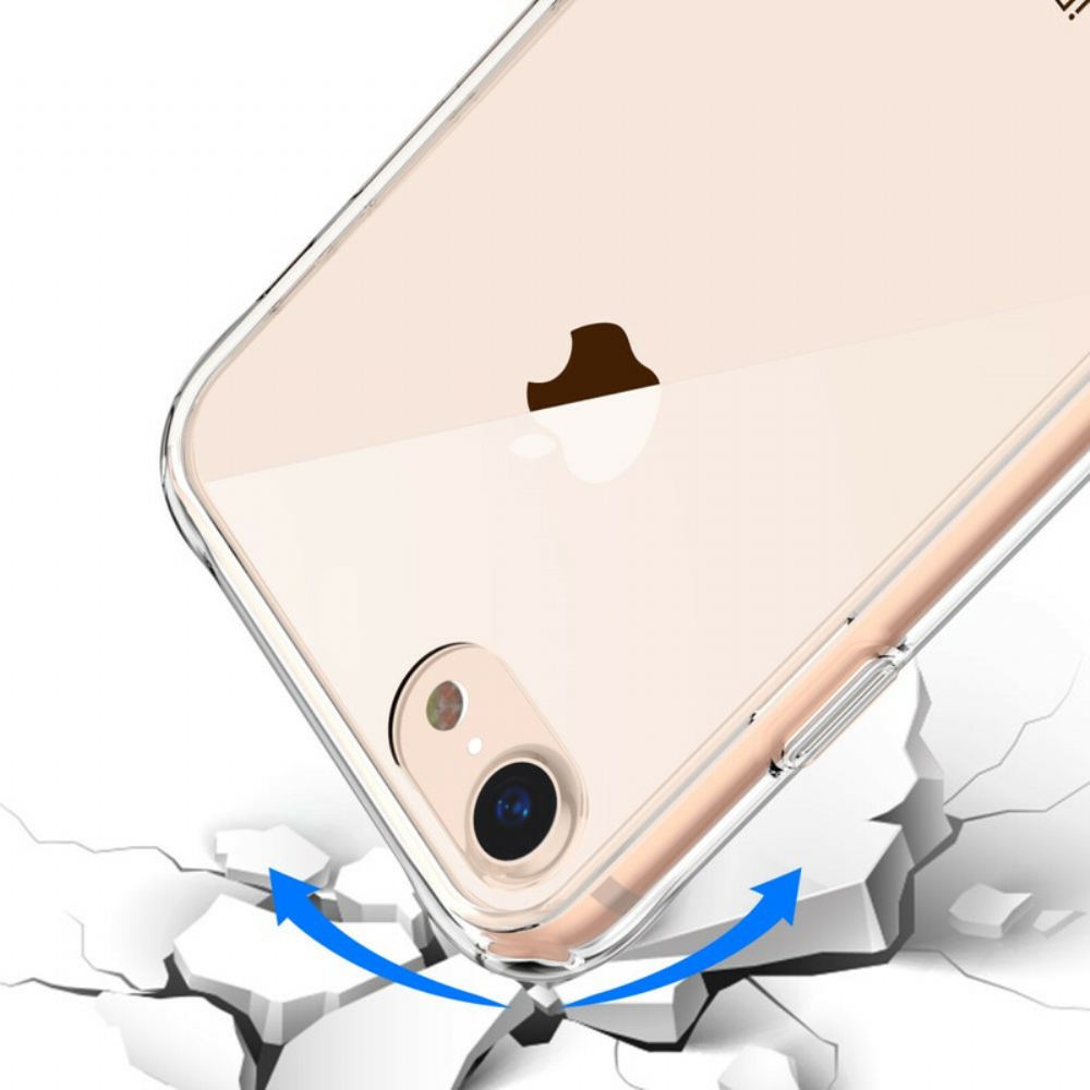 Kryt Na iPhone SE 3 / SE 2 / 8 / 7 Transparentní Leeu Sklo A Akryl