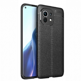 Kryt Na Xiaomi Mi 11 5G Efekt Kůže Litchi S Dvojitou Linií