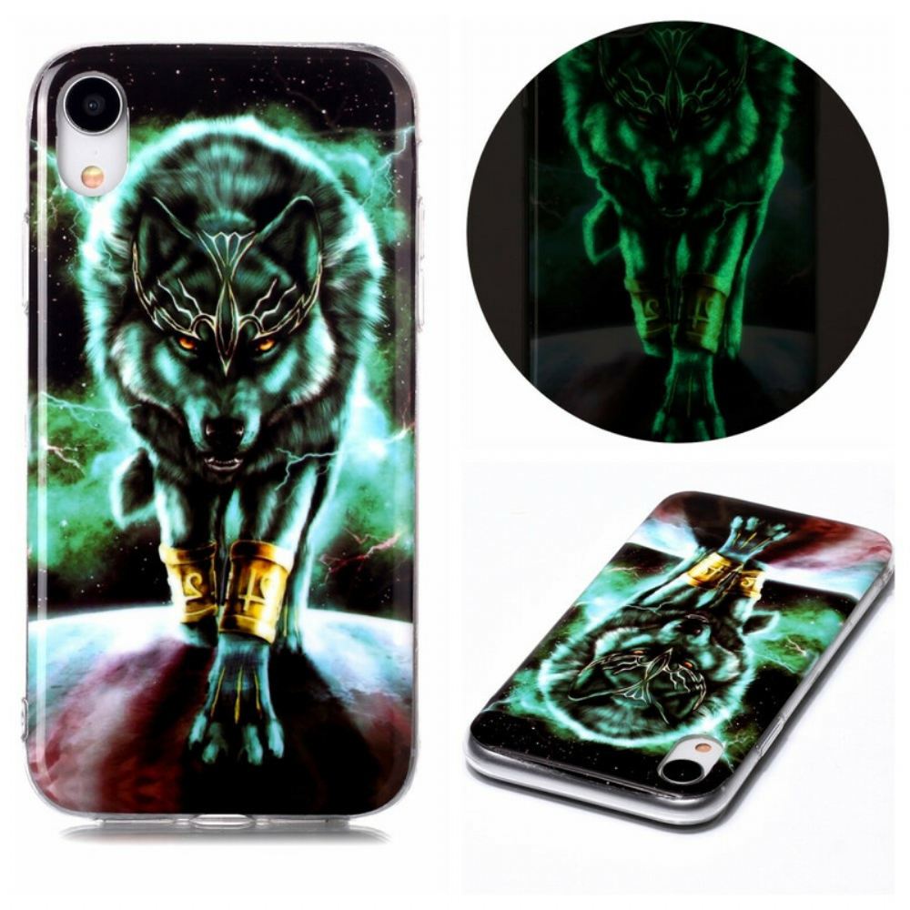 Kryt Na iPhone XR Fluorescentní Série Wolf