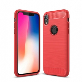 Kryt Na iPhone XR Kartáčované Uhlíkové Vlákno