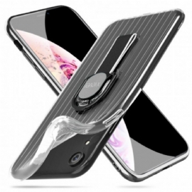 Kryt Na iPhone XR Transparentní Prstencová Podpora