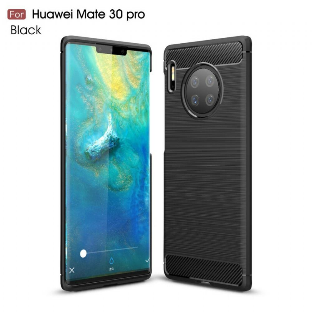 Kryt Na Huawei Mate 30 Pro Kartáčované Uhlíkové Vlákno