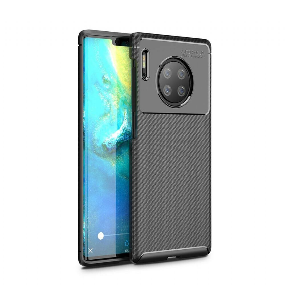 Kryty Na Mobil Na Huawei Mate 30 Pro Flexibilní Textura Uhlíkových Vláken