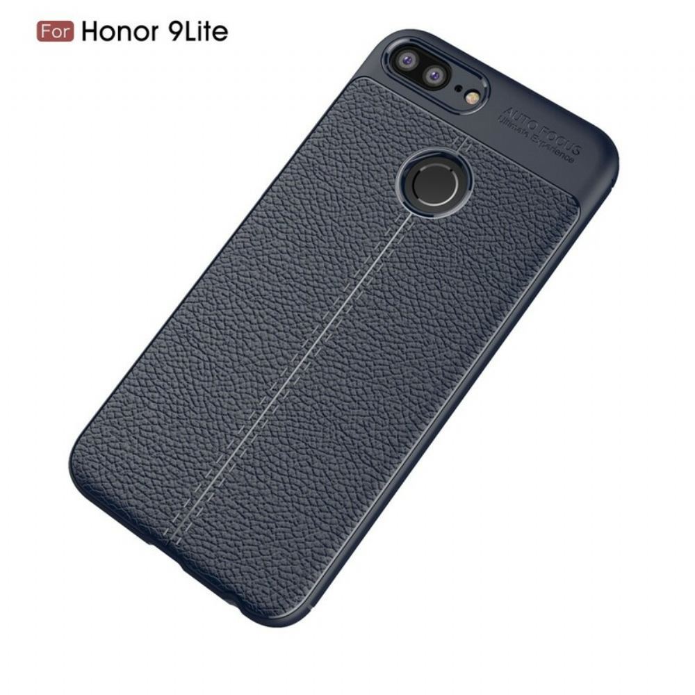 Kryt Na Honor 9 Lite Litchi Leather Effect Dvojitá Čára