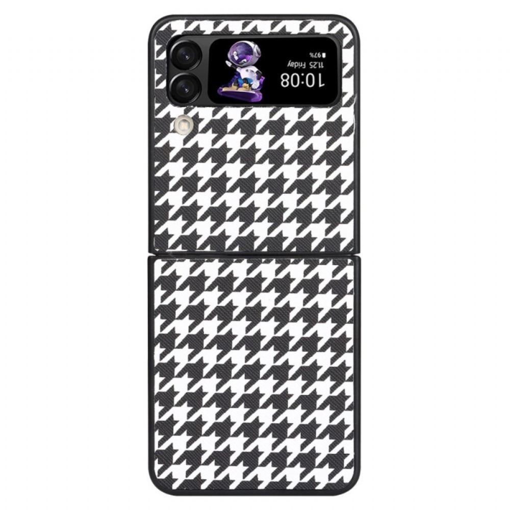 Kryt Na Samsung Galaxy Z Flip 4 Flipové Pouzdro Houndstooth