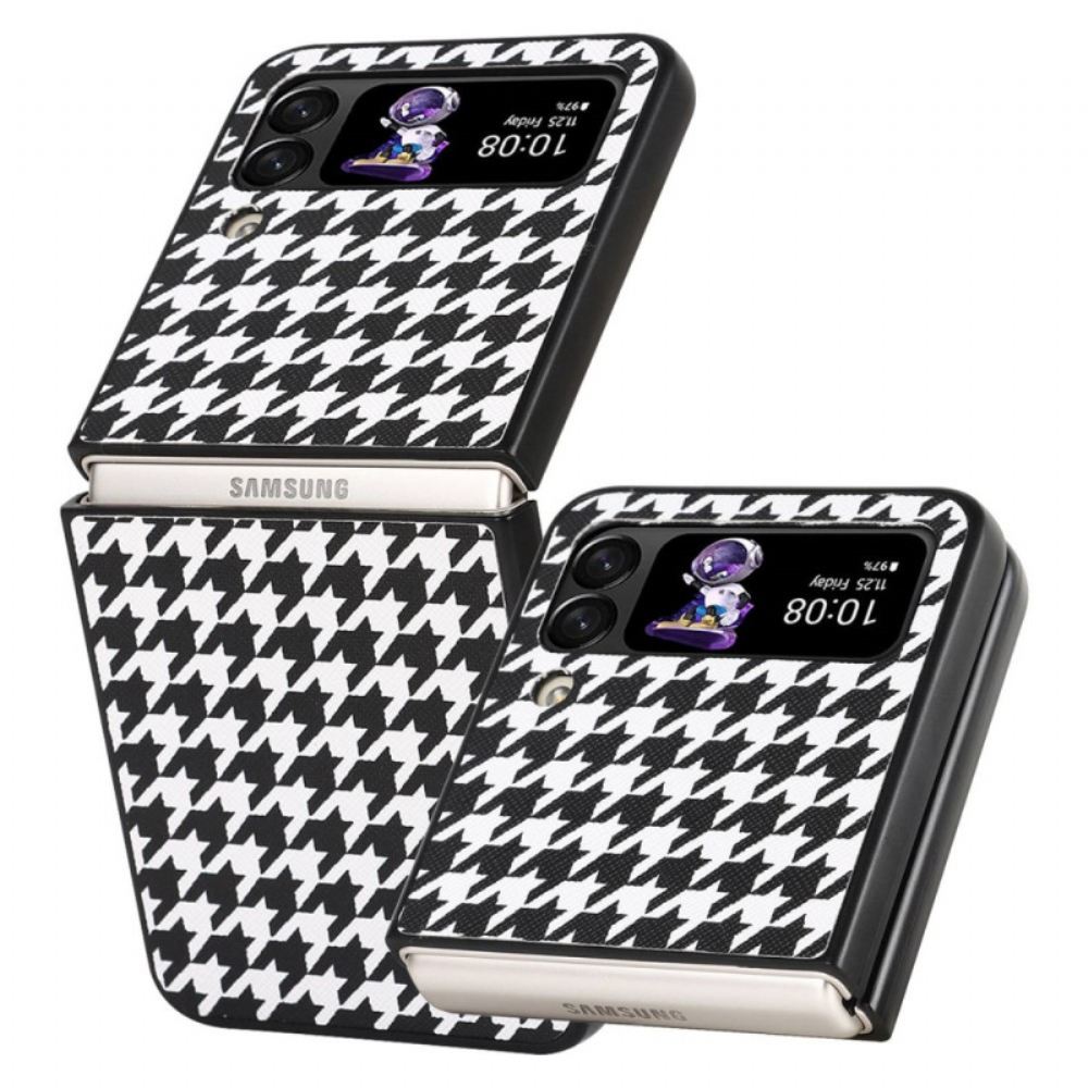 Kryt Na Samsung Galaxy Z Flip 4 Flipové Pouzdro Houndstooth