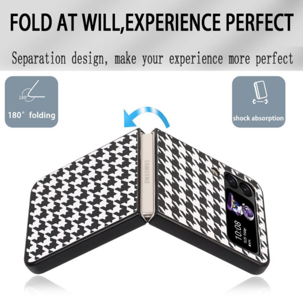 Kryt Na Samsung Galaxy Z Flip 4 Flipové Pouzdro Houndstooth