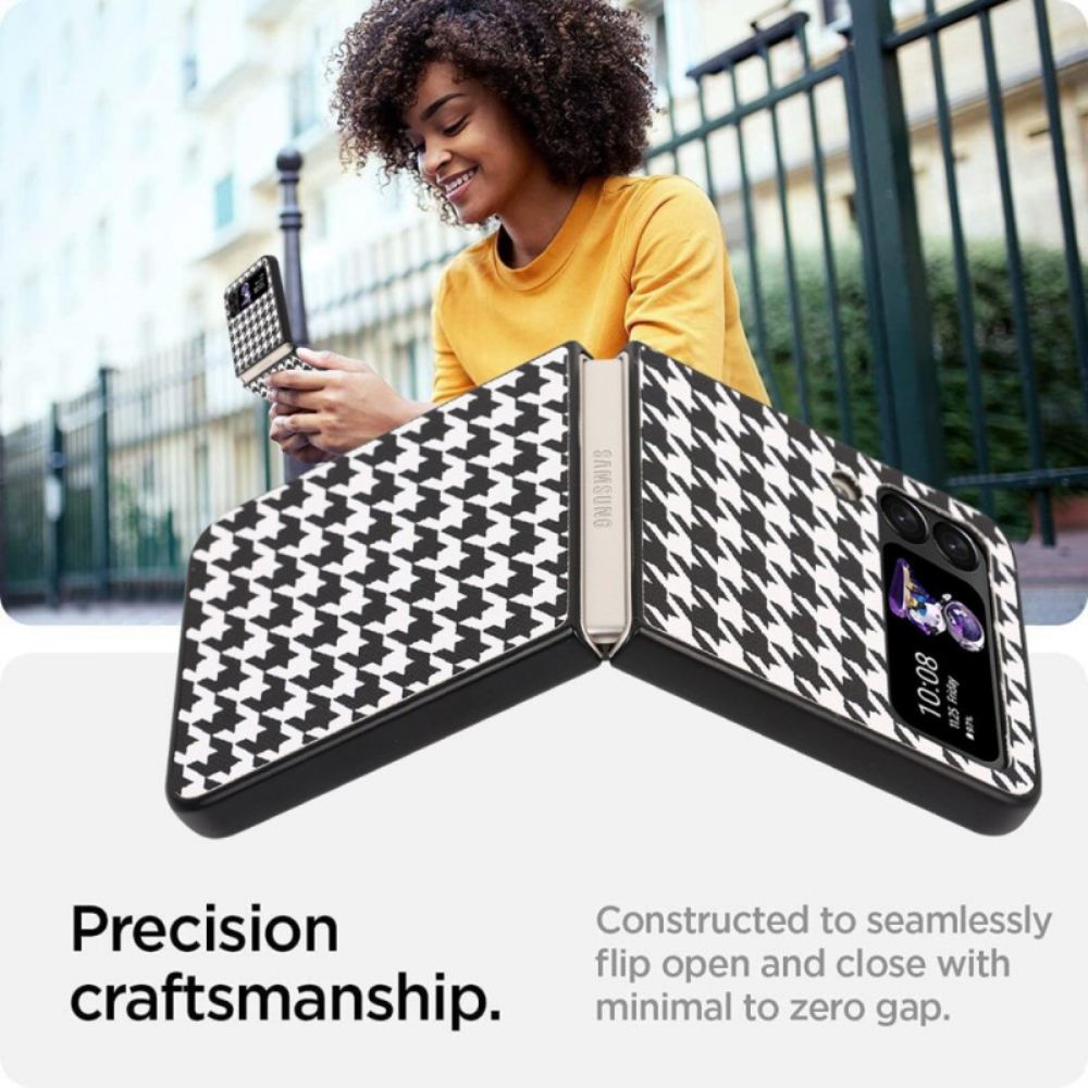 Kryt Na Samsung Galaxy Z Flip 4 Flipové Pouzdro Houndstooth