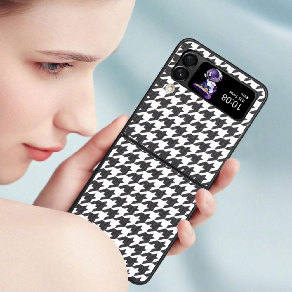 Kryt Na Samsung Galaxy Z Flip 4 Flipové Pouzdro Houndstooth