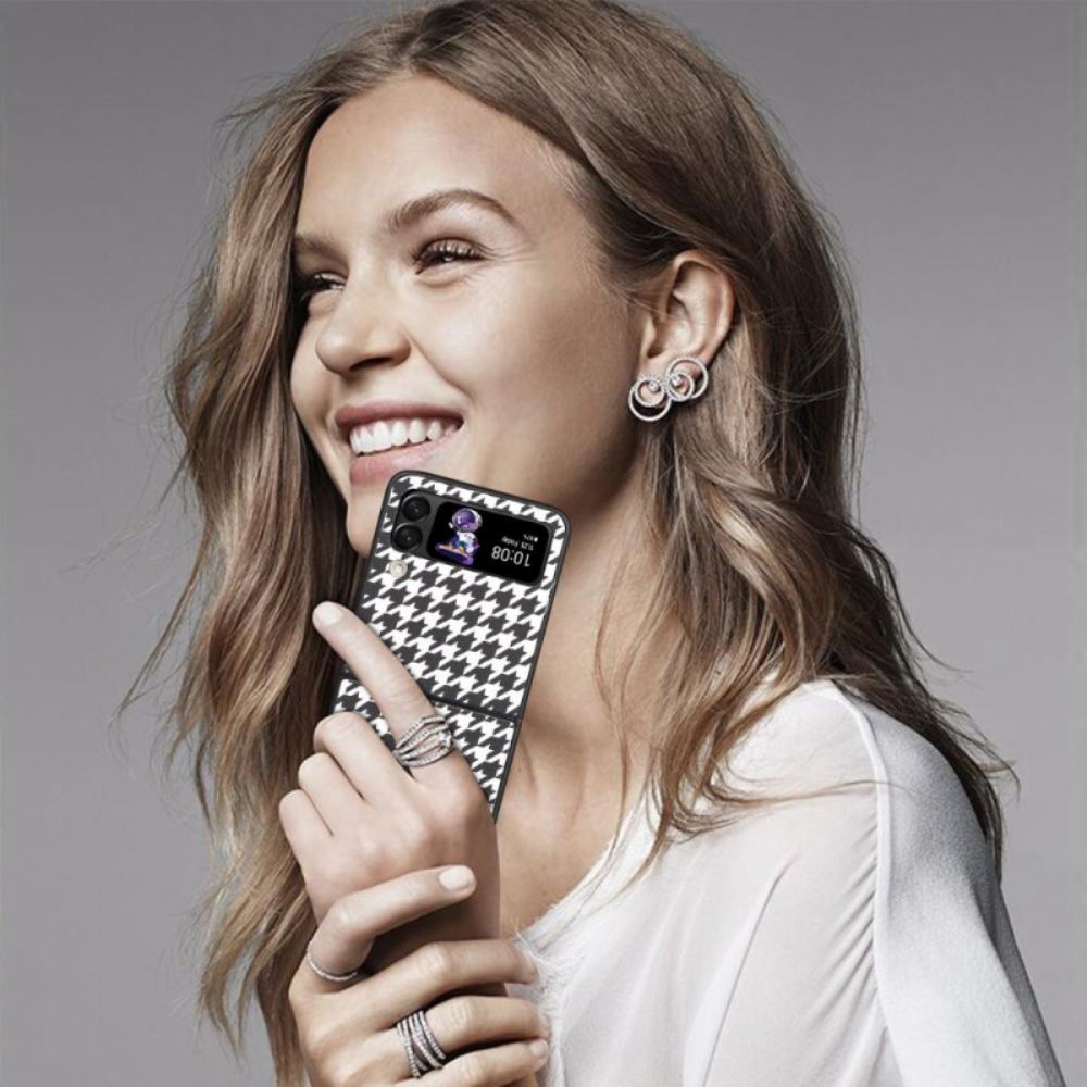 Kryt Na Samsung Galaxy Z Flip 4 Flipové Pouzdro Houndstooth