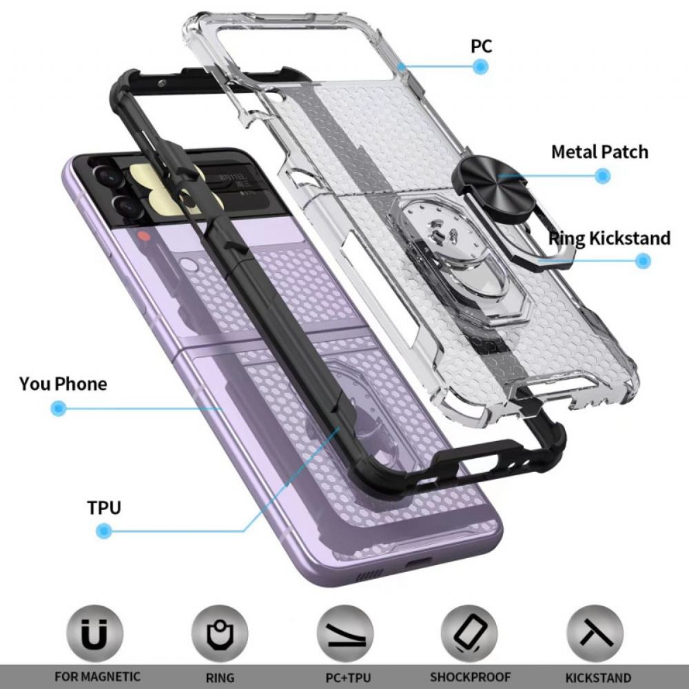 Kryt Na Samsung Galaxy Z Flip 4 Flipové Pouzdro Voština S Kroužkovou Podporou