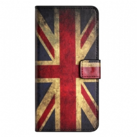 Kožený Kryt Na iPhone 16 Pro Max Vlajka Union Jack