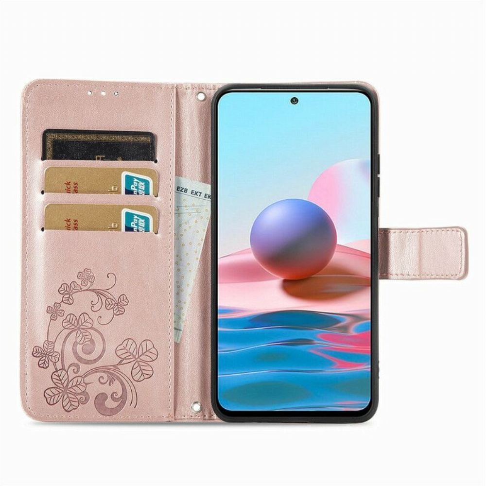 Flipové Pouzdro Na Xiaomi Redmi Note 10 5G Květiny Ve Větru