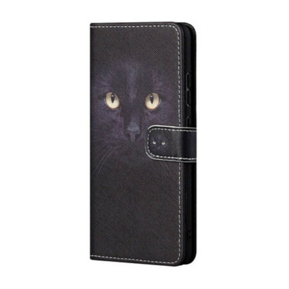 Flipové Pouzdro Na Xiaomi Redmi Note 10 5G Na Lana Strappy Cat Eyes