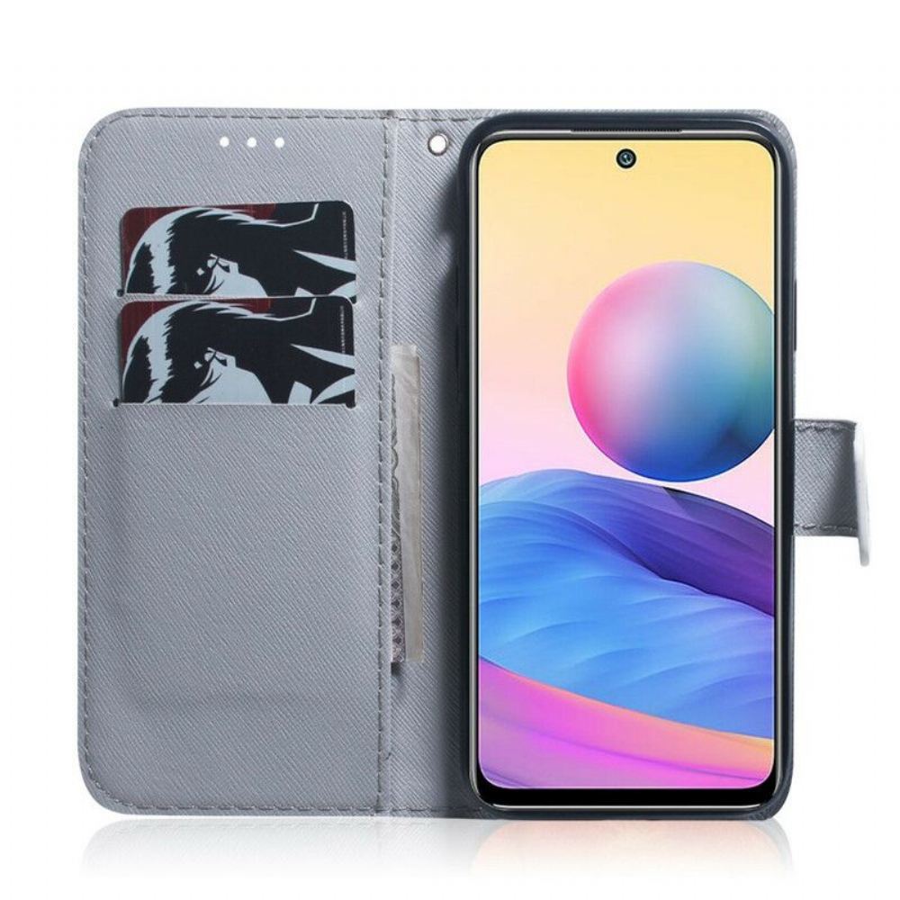 Flipové Pouzdro Na Xiaomi Redmi Note 10 5G Malování Sov