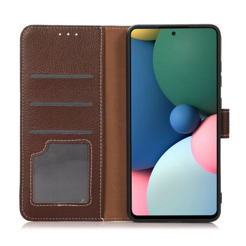 Flipové Pouzdro Na Xiaomi Redmi Note 10 5G Textura Liči