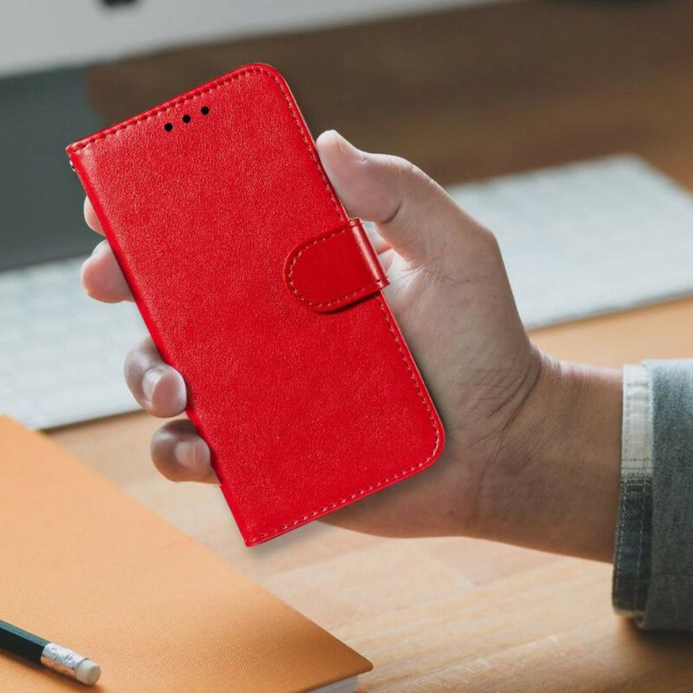 Kožené Pouzdro Na Xiaomi Redmi Note 10 5G Kožený Design S Popruhem