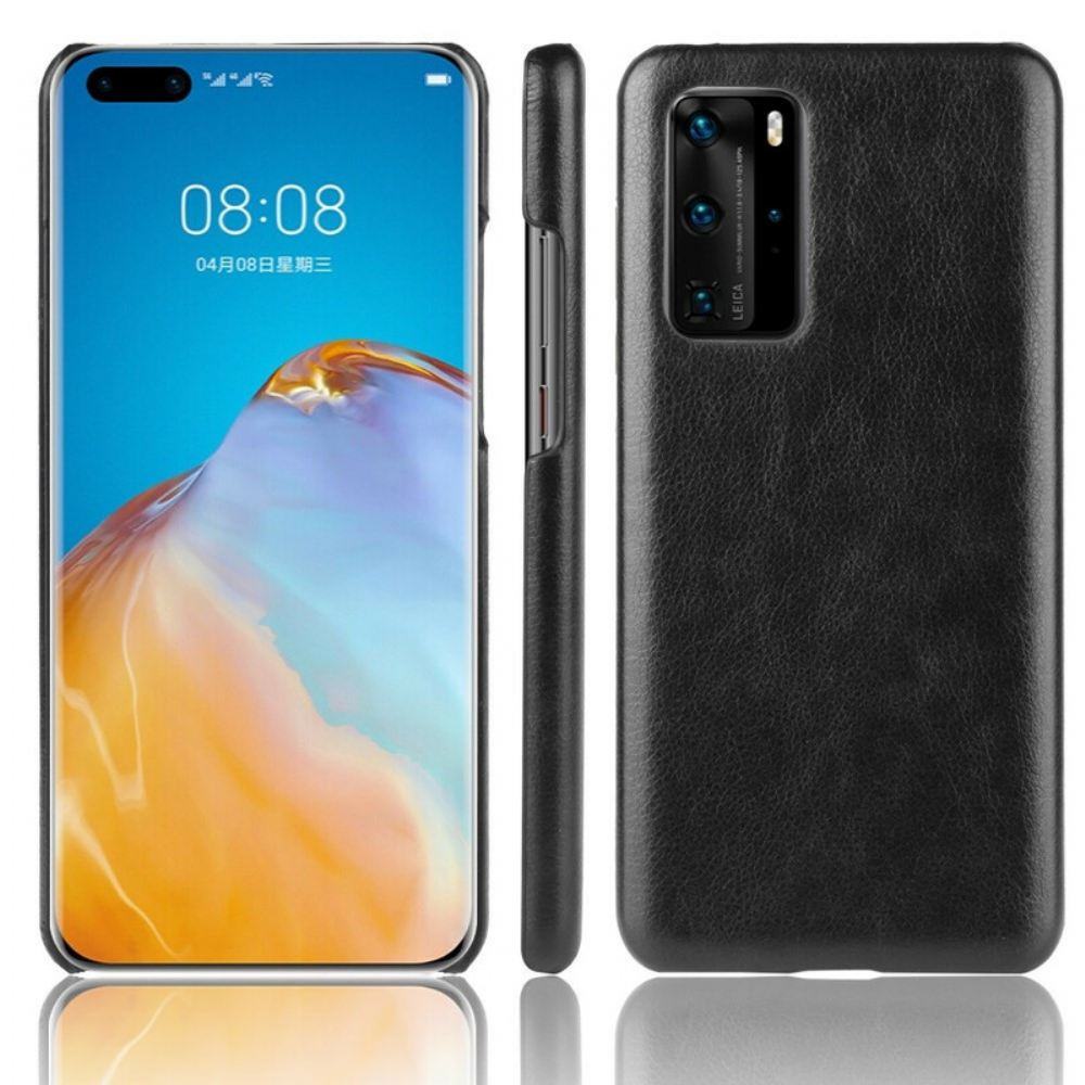 Kryt Na Huawei P40 Pro Kožený Efekt Litchi Performance