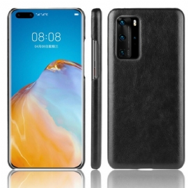 Kryt Na Huawei P40 Pro Kožený Efekt Litchi Performance